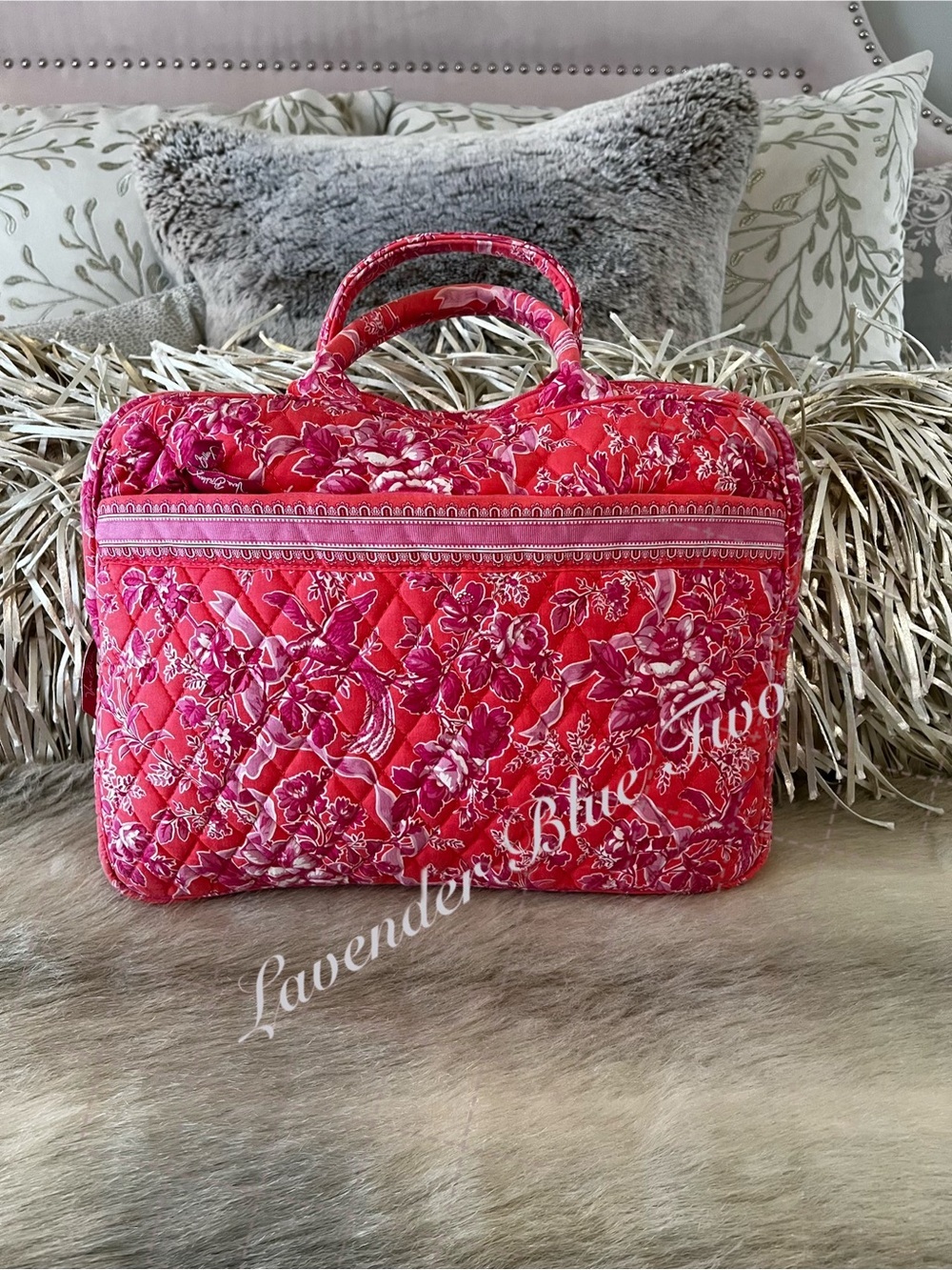 Vintage VERA BRADLEY Hope Toile 2006 Quilted  Laptop Portfolio Book MultiUse Y2K
